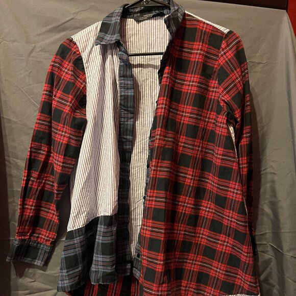 Womens ZARA Premium Collection, Asymmetrical Button-Up Blouse - Picture 4 of 9